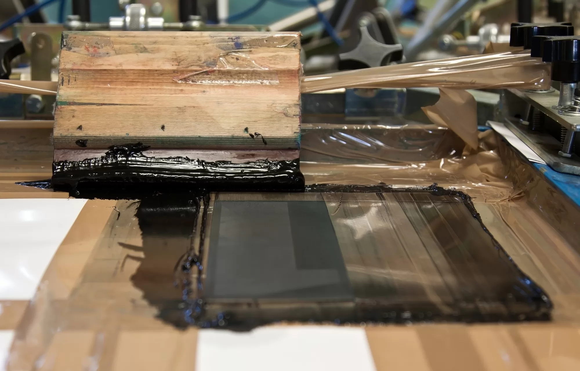 Screen printing and black ink